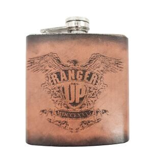 Ranger Up Gentleman's Flask MDCCLXXVI Custom Refined Leather Wrap in Tan